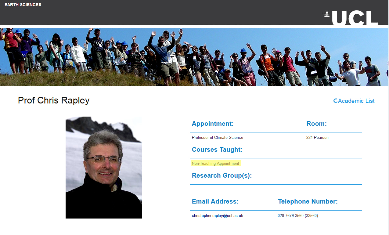 Chris Rapley: When Bureaucrats Pose as Climate Scientists | Big Picture ...